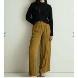 Madewell Harlow Olive Wide-Leg Cargo Pants Chic Lightweight Drappy Women's 12